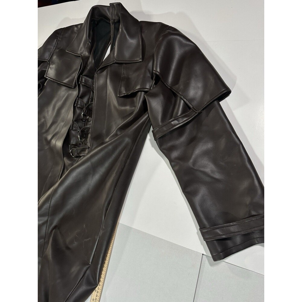 Van Helsing Cosplay Brown Leather Coat/Jacket Rubies Costume One Size Y2K Rare - Picture 11 of 16